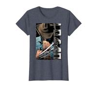 Marvel X-Men Wolverine Old Man Logan Profile T-Shirt, Femme, Bleu Chiné, M