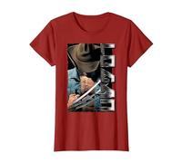 Marvel X-Men Wolverine Old Man Logan Profile T-Shirt, Femme, Canneberge, M