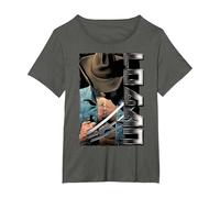 Marvel X-Men Wolverine Old Man Logan Profile T-Shirt, Femme Grandes Tailles, Asphalte, 2X