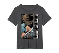 Marvel X-Men Wolverine Old Man Logan Profile T-Shirt, Femme Grandes Tailles, Chiné Foncé, 1X