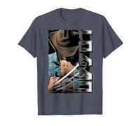 Marvel X-Men Wolverine Old Man Logan Profile T-Shirt, Homme, Bleu Chiné, M