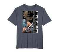 Marvel X-Men Wolverine Old Man Logan Profile T-Shirt, Homme Grandes Tailles, Bleu Chiné, 2X Tall
