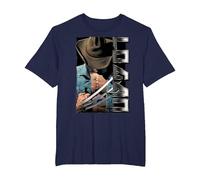 Marvel X-Men Wolverine Old Man Logan Profile T-Shirt, Homme Grandes Tailles, Bleu Marine, 5X Tall