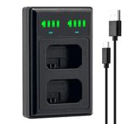 Marveleese Chargeur pour batterie NP-FW50 (USB Dual) - Compatible avec Sony ZV-E10 ILCE Alpha 6000 6100 6300 6400 6500 A33 A35 A37 A55 | 7 7II 7R 7RII 7S II III | DSC RX10 | NEX, etc