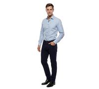 Marvelis Body Fit Chemise à manches longues Col New Kent Blanc - Bleu - 38