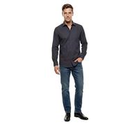 Marvelis - Chemise à manches longues, Comfort Fit, col Kent - Noir - taille col: 41