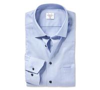Marvelis Chemise à manches longues pour homme, coupe ajustée, couleur unie, 13 New Kent, Bleu 11., 43