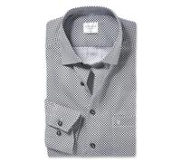 Marvelis Chemise à manches longues pour homme, coupe ajustée, couleur unie, 13 New Kent, Noir 68., 42