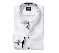 Marvelis Chemise à manches longues pour homme, coupe ajustée, unie, 18 New York Kent, Blanc 00, 42