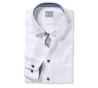 Marvelis Chemise à manches longues pour homme, coupe confortable, sergé, 13 New Kent, Blanc 00, 42