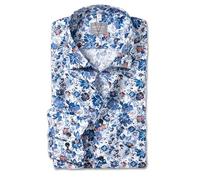Marvelis Chemise à manches longues pour homme, coupe confortable, unie, 13 New Kent, Bleu 15, 47 grande taille