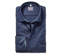 Marvelis Chemise à manches longues pour homme, coupe confortable, unie, 13 New Kent, Marine 18., 44