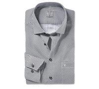 Marvelis Chemise à manches longues pour homme, coupe confortable, unie, 13 New Kent, Noir 68., 43