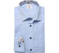 Marvelis Chemise à manches longues pour homme, coupe non ferroviaire, unie, 13 New Kent, Bleu 10, 44