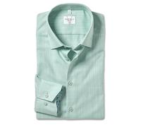 Marvelis Chemise à manches longues pour homme, coupe non ferroviaire, unie, 13 New Kent, Vert clair 40, 41