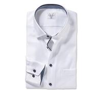 Marvelis Chemise à manches longues pour homme, en sergé, 13 New Kent, Blanc 00, 44