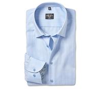 Marvelis Chemise à manches longues pour homme, uni, 18 New York Kent, Bleu 11., 40