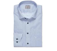 Marvelis Chemise d'affaires à manches longues pour homme, impression rotative, coupe confortable, New Kent, Bleu 11., 44