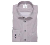 Marvelis Chemise d'affaires à manches longues pour homme, impression rotative, coupe moderne, New Kent, Rouge 35., 42