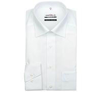 Marvelis Comfort Fit Chemise à Manches Longues en Popeline Unie Pur Coton, Blanc 00, 45