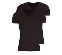 Marvelis Lot de 2 t-shirts à col en V pour la peau, Noir , M