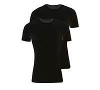 Marvelis Lot de 2 t-shirts Body Fit avec col rond en noir, Noir , S