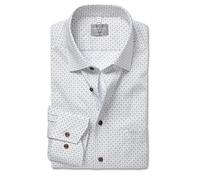 Marvelis New Kent 702584 Chemise d'affaires à manches longues pour homme, impression rotative, coupe confortable non ferreuse, Naturel 22, 44