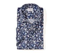 Marvelis New Kent Chemise d'affaires à manches courtes pour homme, coupe confortable, impression rotative, coupe confortable, Marine 18., 42