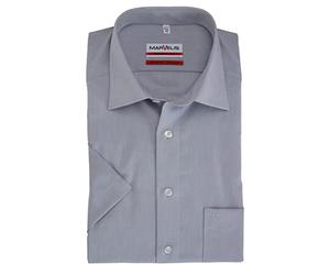 Marvelis New Kent Chemise d'affaires à manches courtes pour homme Coupe moderne Chambray, Gris moyen 60, 42