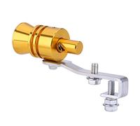 Marvellous Sifflet D'échappement Pour Voiture, Sifflet Turbo Pour Tuyau D'échappement De Voiture En Alliage D'aluminium, Silencieux D'échappement Type Trompette Tuyau D'échappement (S-Or)