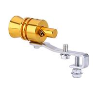 Marvellous Sifflet D'échappement Pour Voiture, Sifflet Turbo Pour Tuyau D'échappement De Voiture En Alliage D'aluminium, Silencieux D'échappement Type Trompette Tuyau D'échappement (L-Or)