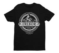 Marvelouswe Erebor Park T-Shirt Mythical Fantasy Ring Movie Men's Black Shirt 100% Cotton Black L