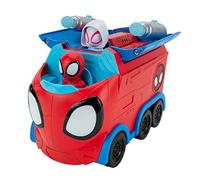 Marvel's Spidey et Ses Incroyables Amis Spinning Laster Ghost Camion TOURNANT Web-Véhicule Transformable 3 en 1 de 20 cm-Jouets mettant en scène Les Spideys de Votre Quartier, SNF0081, Multicolore