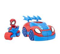 Marvel's Spidey et ses incroyables Amis Véhicule Web Strike 2 en 1 de Lance Spidey sur Son Cycle Web - Jouet Indispensable pour Tous Les Fans de Spidey