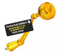 MARVELURE Poignée d'alimentation pliable pour Penn Spinfisher VI VII Slammer III IV (pas pour Spinfisher Long Cast/V/SS) (doré, pour Slammer/Spinfisher 5500-6500 fil)