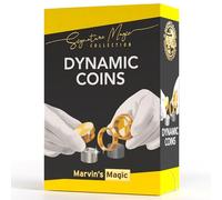 Marvin's Magic Signature Dynamic Coins - Ensemble de tours de pièces en | Cylindres et anneaux fabriqués avec précision, apparaissent, disparaissent, passent à travers le métal et rétrécissement