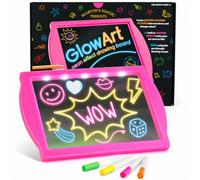Marvin's Magic – Tablette à dessin Glow Art – Support et 4 crayons fluorescents – Rose
