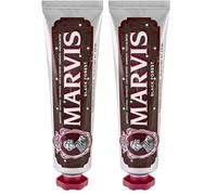 Marvis Dentifrice Forêt Noire Chocolat-Cerise (tube de 75 ml), dentifrice pour l'hygiène bucco-dentaire, élimine la plaque dentaire et soigne les gencives, fraîcheur durable (Lot de 2)