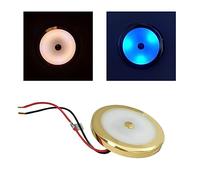 Marvix Éclairage Spot LED 12V 24V Interrupteur Tactile Variateur 70mm Rond Or Downlight Lumières pour Camping-car, Camper Van et Bateau