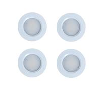 MARVIX Lot de 4 spots d'intérieur à DEL blancs pour camping-car 12 V 24 V - Downlights encastrables à intensité variable - Blanc chaud 3000 K super lumineux