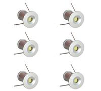MARVIX Lot de 6 mini spots LED 12 V 0,5 W IP65 étanches pour caravane, camping-car, bateau