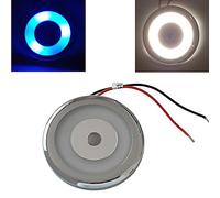 MARVIX Plafonnier LED à intensité variable 24V - 70 mm - LED plafonnier dôme avec interrupteur tactile intégré - Lumière blanche chaude super lumineuse de 3200k pour camping-car, caravane et bateau