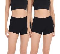 Marvmys Culotte Femme Coton Boxer Shorty Femmes Panty Moyenne Slip Billet Doux Sport Extensibles Décontracté Vêtements Lot de Plusieurs Pièces Noir S-XXL