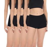 Marvmys Culotte Femme Coton Boxer Shorty Femmes Panty Moyenne Slip Billet Doux Sport Extensibles Décontracté Vêtements Lot de Plusieurs Pièces Noir S-XXL