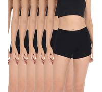 Marvmys Culotte Femme Coton Boxer Shorty Femmes Panty Moyenne Slip Billet Doux Sport Extensibles Décontracté Vêtements Lot de Plusieurs Pièces Noir S-XXL