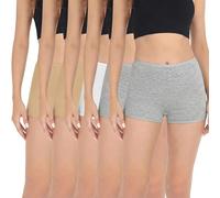 Marvmys Culotte Femme Coton Shorty Taille Moyenne Slip Billet Doux Sport Extensibles Décontracté Boxer sous-Vêtements Lot de Plusieurs Pièces S-XXL