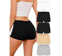 Marvmys Culotte Femme Coton Shorty Taille Moyenne Slip Billet Doux Sport Extensibles Décontracté Boxer sous-Vêtements Lot de Plusieurs Pièces S-XXL