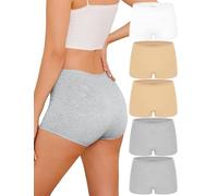 Marvmys Culotte Femme Coton Shorty Taille Moyenne Slip Billet Doux Sport Extensibles Décontracté Boxer sous-Vêtements Lot de Plusieurs Pièces S-XXL
