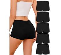 Marvmys Culotte Femme Coton Shorty Taille Moyenne Slip Billet Doux Sport Extensibles Décontracté Boxer sous-Vêtements Lot de Plusieurs Pièces S-XXL