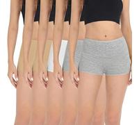 Marvmys Culotte Femme Coton Shorty Taille Moyenne Slip Billet Doux Sport Extensibles Décontracté Boxer sous-Vêtements Lot de Plusieurs Pièces S-XXL
